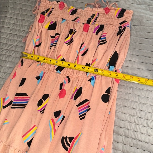 Target Take pride women’s long a-line maxi dress coral multicolor print Sz:L - Picture 6 of 8